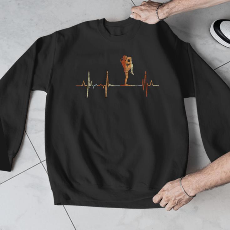 Muay Thai Heartbeat Vintage ECG Cardiogram Retro Men Graphic Sweatshirt Muay Thai Heartbeat Vintage ECG Cardiogram Retro Men Graphic Sweatshirt