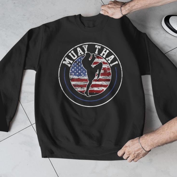 Muay Thai Kickboxing Vintage Men Graphic Sweatshirt Muay Thai Kickboxing Vintage Men Graphic Sweatshirt
