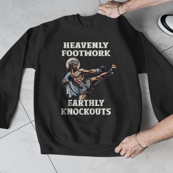Muay Thai Lord Jesus Kickboxing Christian Men Graphic Sweatshirt Muay Thai Lord Jesus Kickboxing Christian Men Graphic Sweatshirt