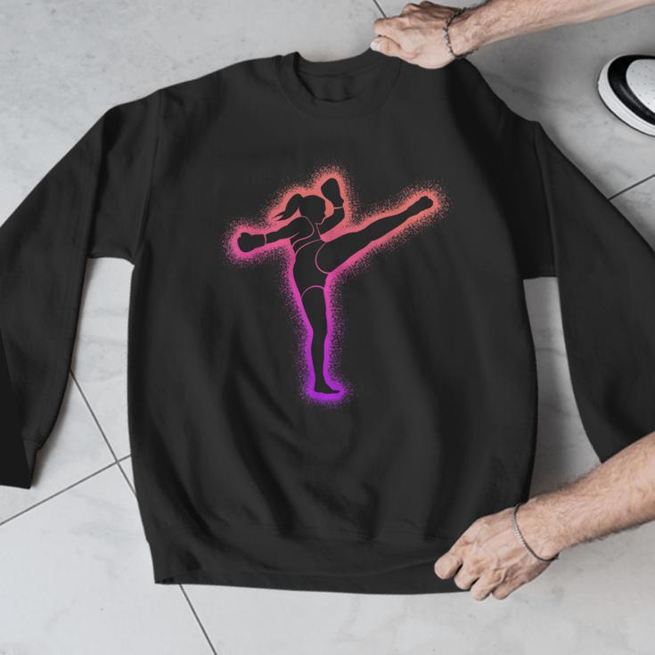 Muay Thai Martial Arts Kickboxer Women Girls Kickboxing Men Graphic Sweatshirt Muay Thai Martial Arts Kickboxer Women Girls Kickboxing Men Graphic Sweatshirt