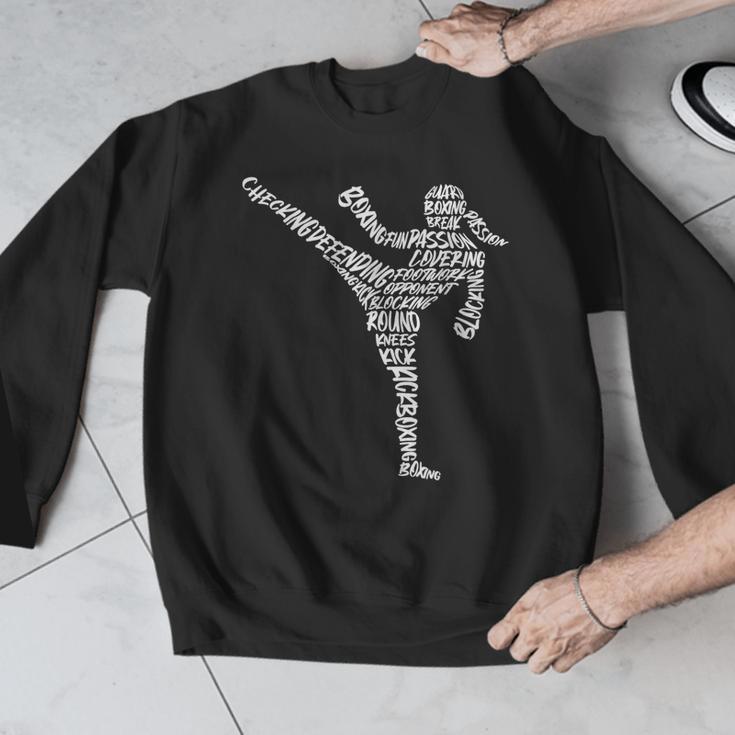 Muay Thai Martial Arts Typography Kickboxer Girls Kickboxing Men Graphic Sweatshirt