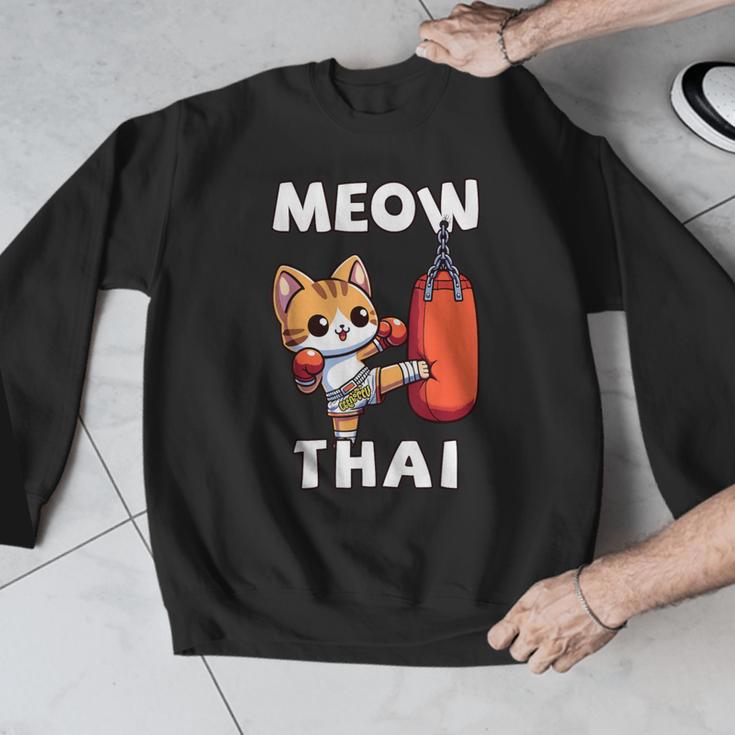 Muay Thai Meow Thai Thai Boxing For Boys Muay Thai Cat Men Graphic Sweatshirt Muay Thai Meow Thai Thai Boxing For Boys Muay Thai Cat Men Graphic Sweatshirt