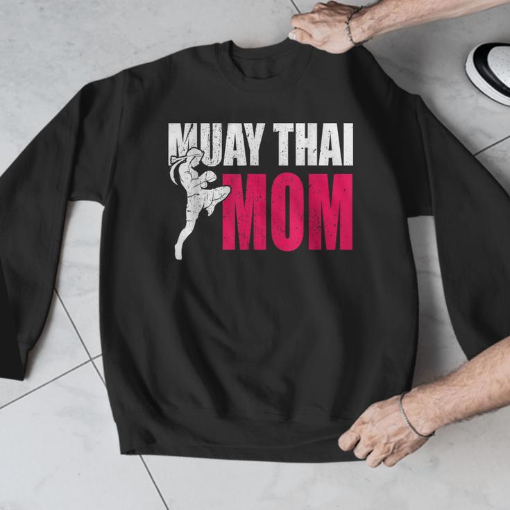 Muay Thai Mom Women Boxing Kickboxing MMA Muay Thai Men Graphic Sweatshirt
