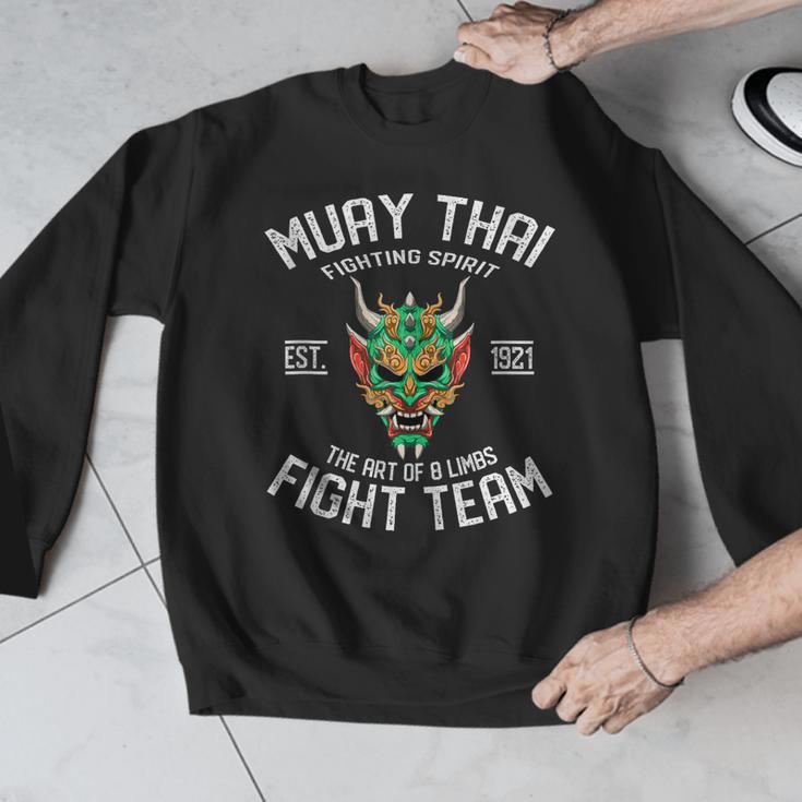 Muay Thai Oni Fight Team Kickboxing Men Graphic Sweatshirt