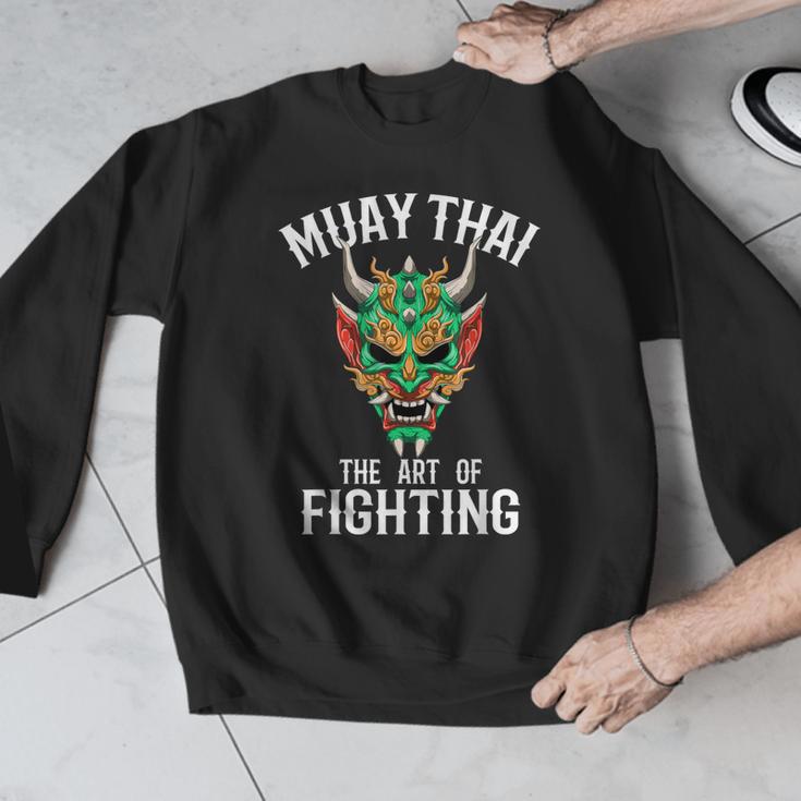 Muay Thai Oni Mask Thai Boxing And Kickboxing Men Graphic Sweatshirt Muay Thai Oni Mask Thai Boxing And Kickboxing Men Graphic Sweatshirt