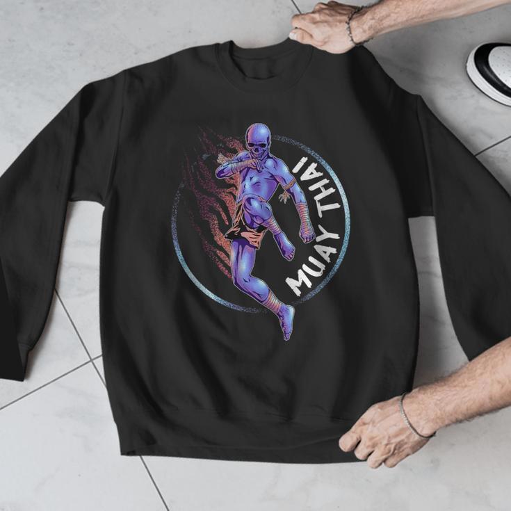 Muay Thai Skeleton Men Graphic Sweatshirt Muay Thai Skeleton Men Graphic Sweatshirt