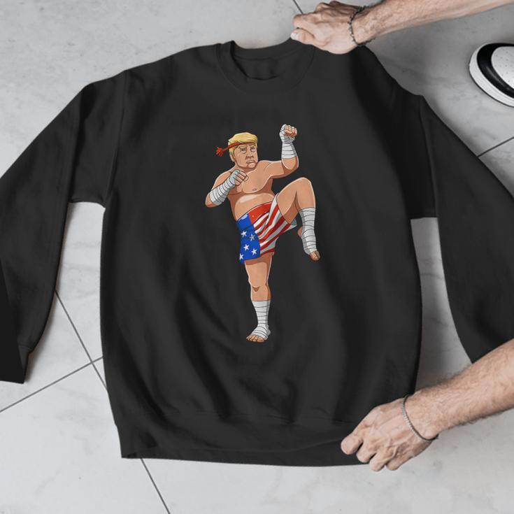 Muay Thai Trump Make Muay Thai Great Again Men Graphic Sweatshirt Muay Thai Trump Make Muay Thai Great Again Men Graphic Sweatshirt