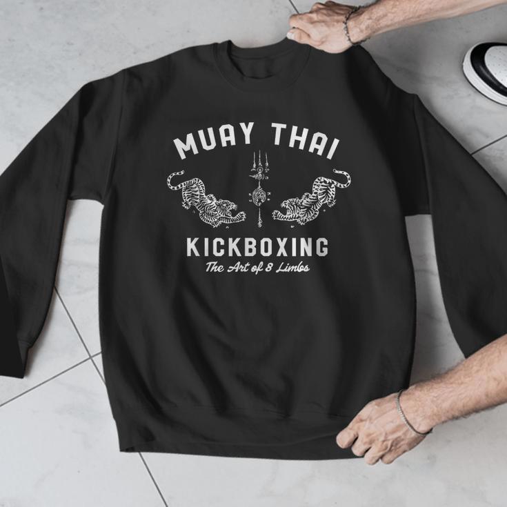 Muay Thai Twin Tigers MMA Warrior Fight Shirt Men Graphic Sweatshirt