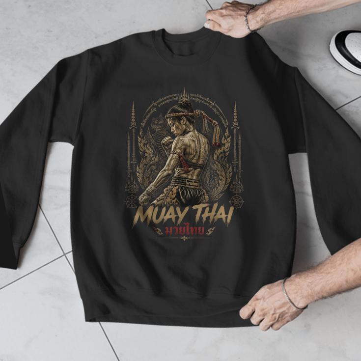 Old School Muay Thai Student Thai Boxing Fighter Men Graphic Sweatshirt Old School Muay Thai Student Thai Boxing Fighter Men Graphic Sweatshirt