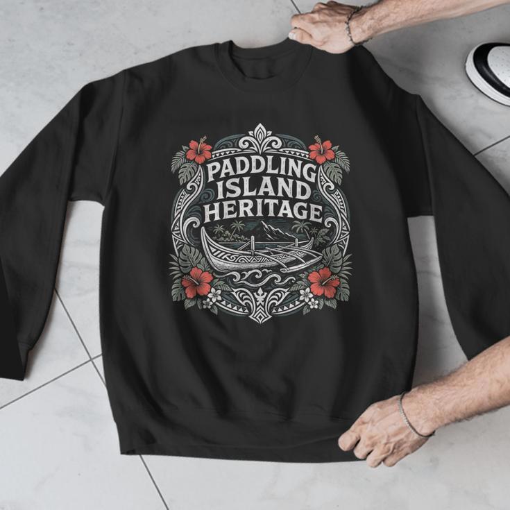 Paddling Island Heritage Outrigger Canoe Men Graphic Sweatshirt