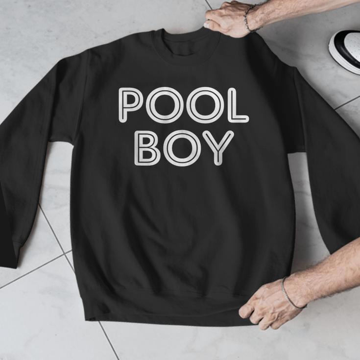 Pool Boy Saying Swim Cool Swimmer Swimming Pool Men Graphic Sweatshirt