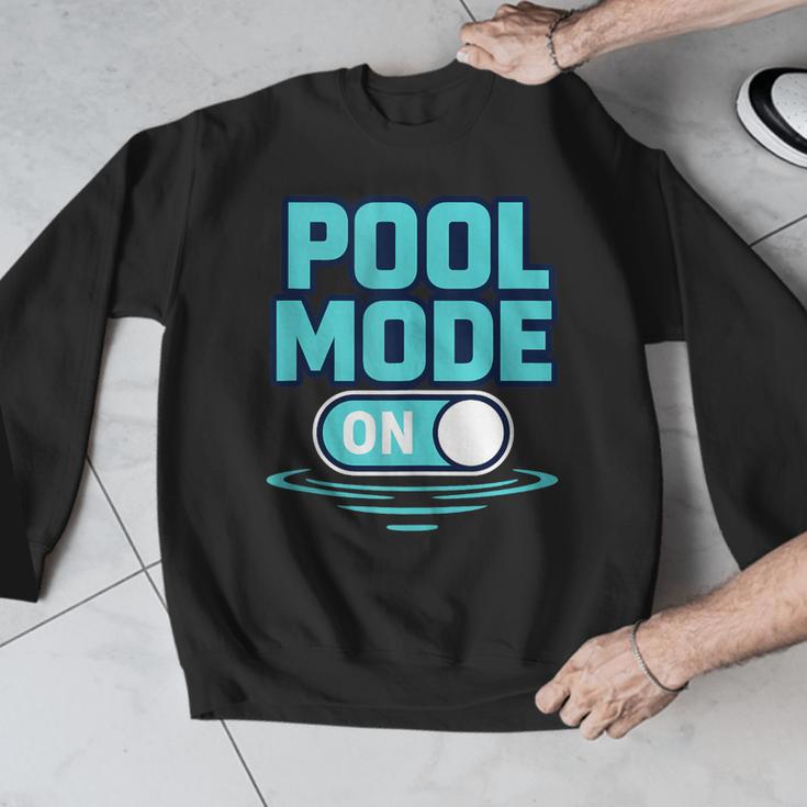 Pool Mode On Summer Swimming Vacation Men Graphic Sweatshirt Pool Mode On Summer Swimming Vacation Men Graphic Sweatshirt