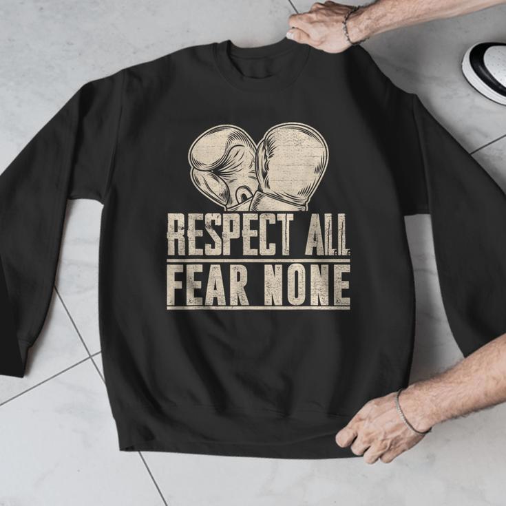 Respect All Fear None Muay Thai Men Graphic Sweatshirt Respect All Fear None Muay Thai Men Graphic Sweatshirt