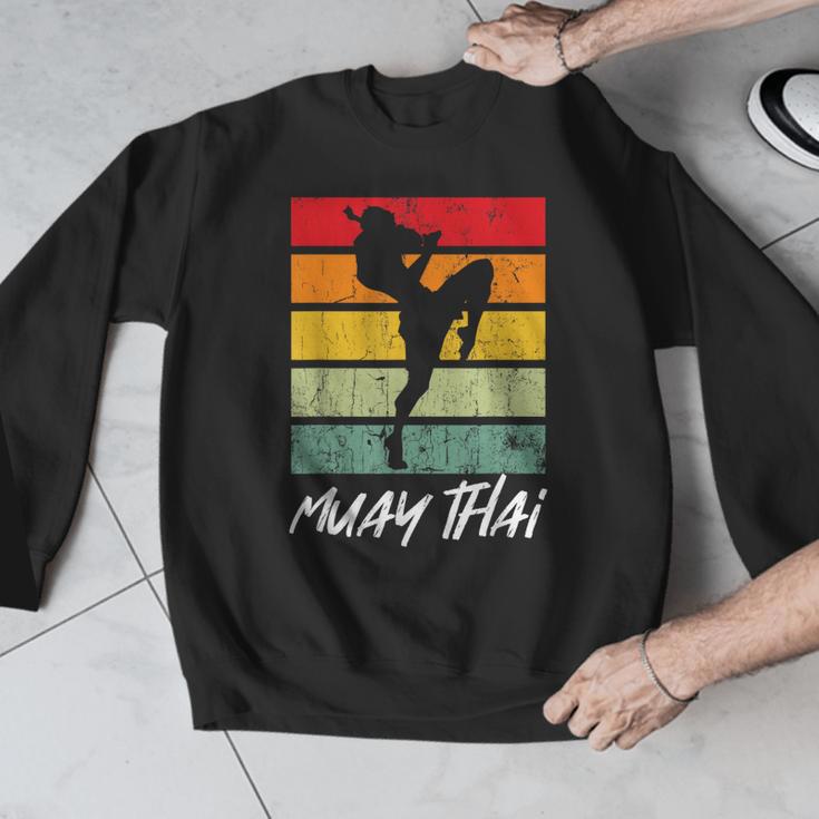 Retro Muay Thai Vintage MMA Martial Arts Thailand Boxing Men Graphic Sweatshirt