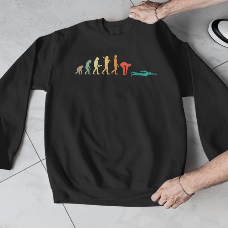 Retro Swimming Evolution For Swimmers Small Men Graphic Sweatshirt Retro Swimming Evolution For Swimmers Small Men Graphic Sweatshirt
