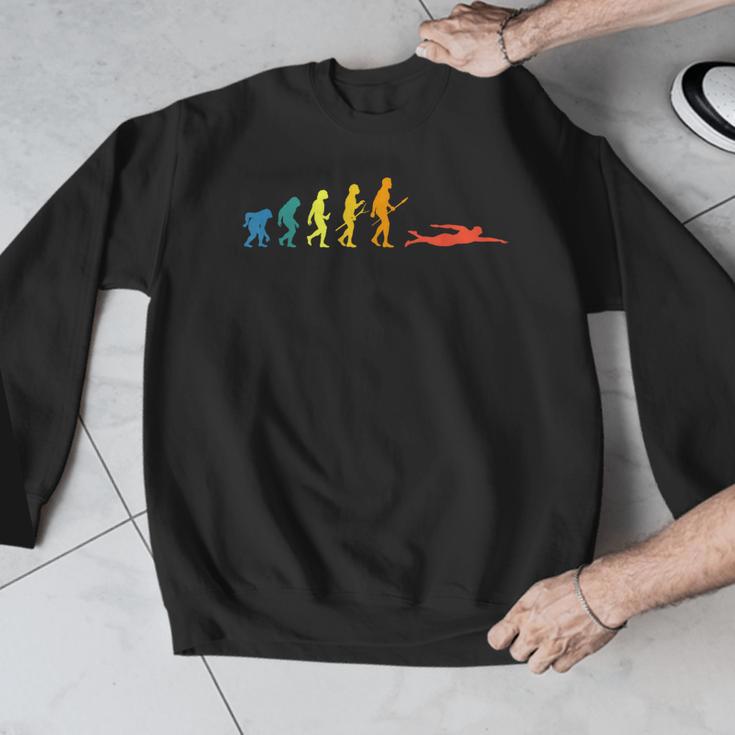 Retro Swimming Evolution For Swimmers Summer Water Lovers Men Graphic Sweatshirt Retro Swimming Evolution For Swimmers Summer Water Lovers Men Graphic Sweatshirt