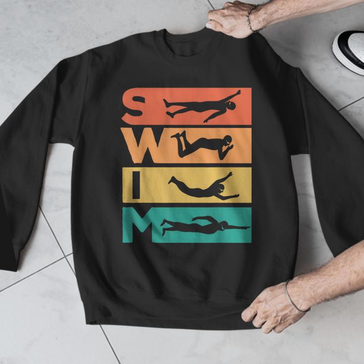 Retro Vintage Swimming For Swimmers Men Graphic Sweatshirt Retro Vintage Swimming For Swimmers Men Graphic Sweatshirt