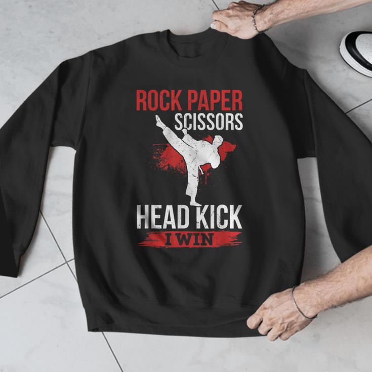 Rock Paper Scissors Head Kick I Win Muay Thai Men Graphic Sweatshirt Rock Paper Scissors Head Kick I Win Muay Thai Men Graphic Sweatshirt