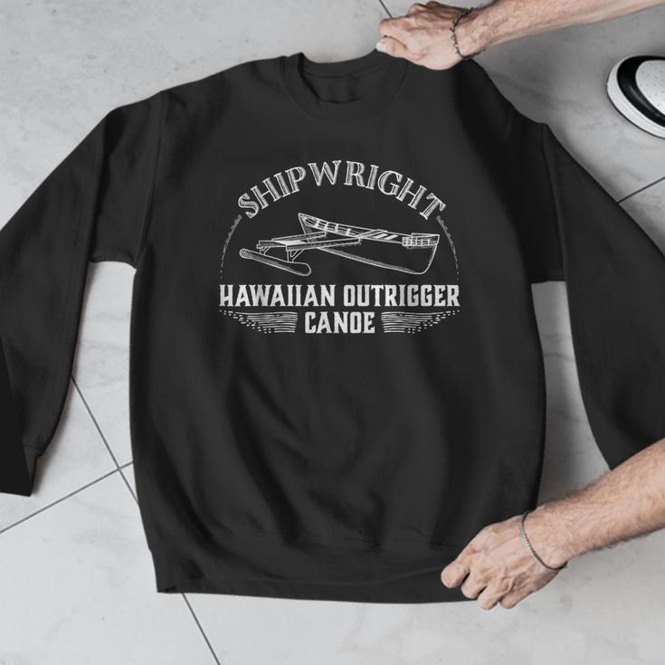 Shipwright Hawaiian Outrigger Canoe Boat Builder Men Graphic Sweatshirt