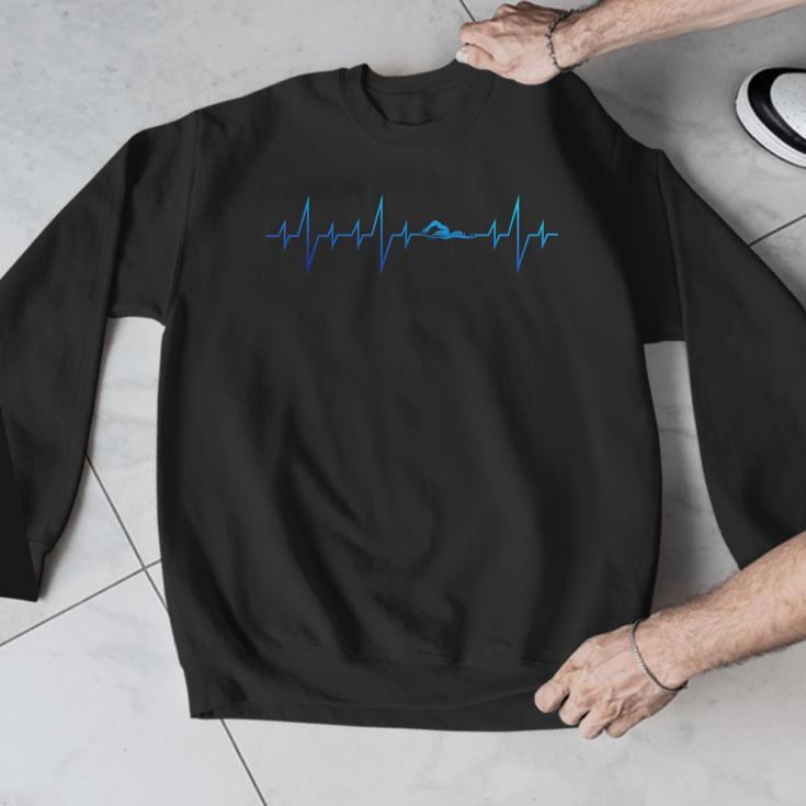 Sports Swimming Club Hobby Swimmer Heartbeat Swimming Men Graphic Sweatshirt Sports Swimming Club Hobby Swimmer Heartbeat Swimming Men Graphic Sweatshirt