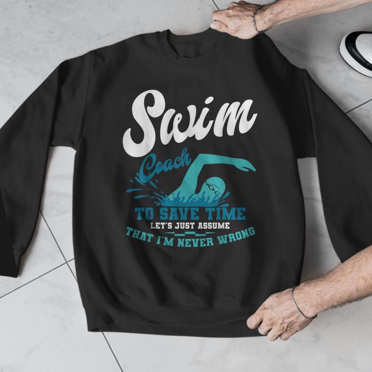 Swim Coach Swimming Lesson Sport Professional Instructor Men Graphic Sweatshirt