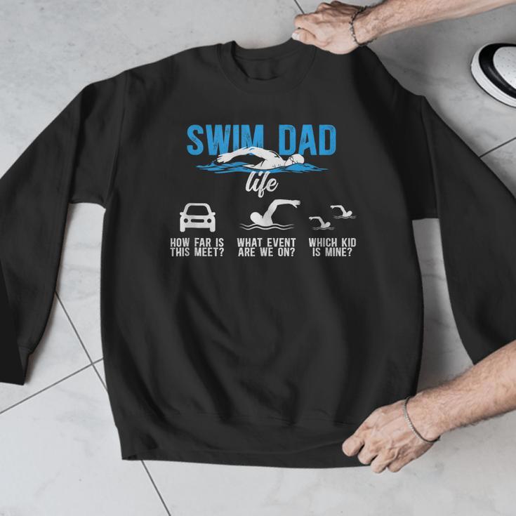 Swim Dad Life Swimming Dad Of A Swimmer Father Men Graphic Sweatshirt