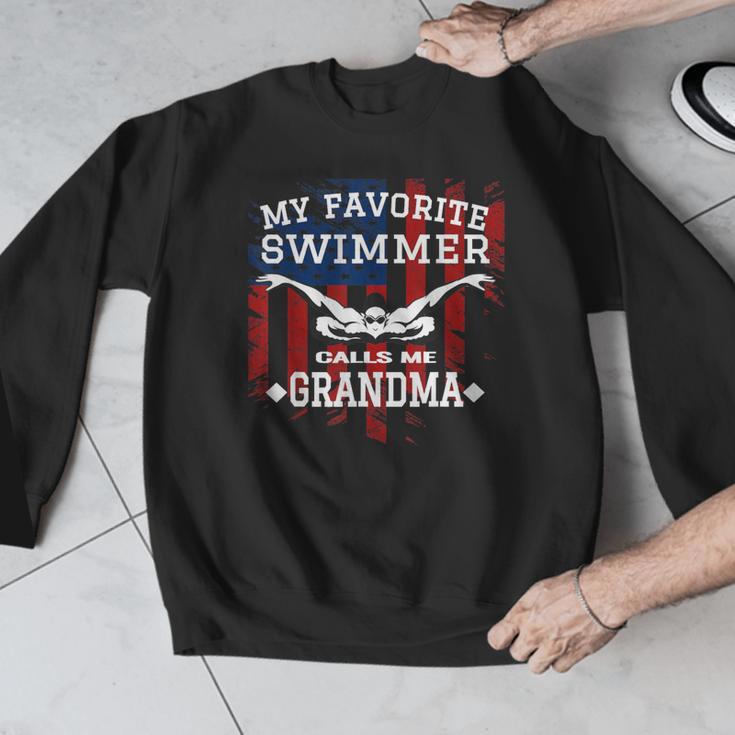Swim Grandma Tshirt US American Flag Swimming Tee Men Graphic Sweatshirt