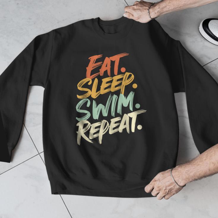 Swimmer Eat Sleep Swim Repeat I Swimming Men Graphic Sweatshirt Swimmer Eat Sleep Swim Repeat I Swimming Men Graphic Sweatshirt