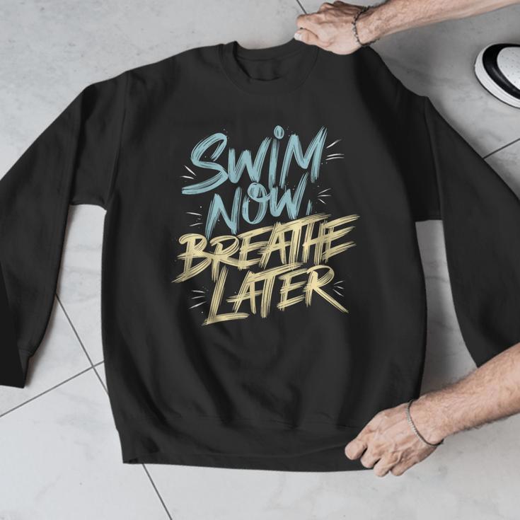 Swimmer Saying Swim Team Swimming Men Graphic Sweatshirt Swimmer Saying Swim Team Swimming Men Graphic Sweatshirt