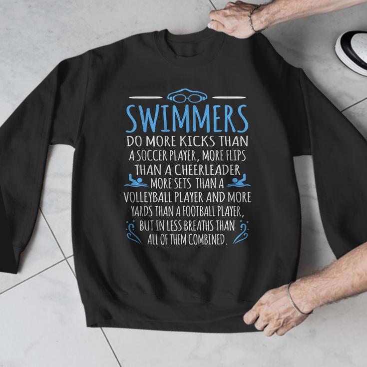Swimmers Facts Swimming Swim Coach Men Women Graphic Small Men Graphic Sweatshirt