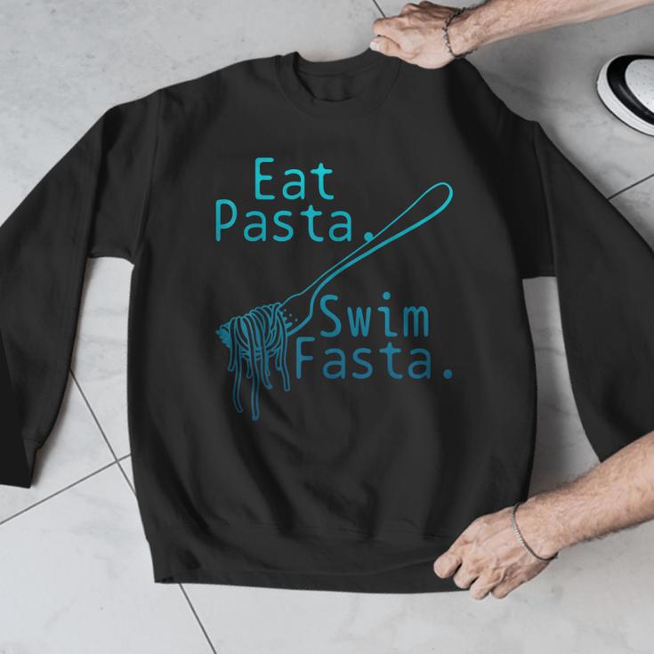 Swimming Eat Pasta Swim Fasta Swimmer Men Graphic Sweatshirt Swimming Eat Pasta Swim Fasta Swimmer Men Graphic Sweatshirt