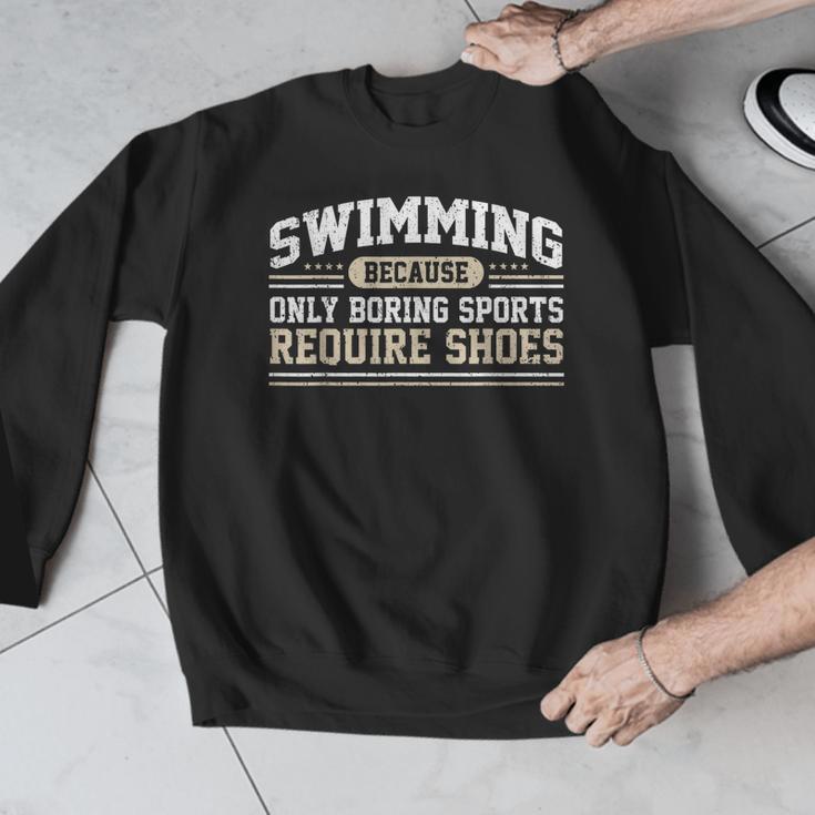 Swimming Saying Swimmer Humor Swim Men Graphic Sweatshirt