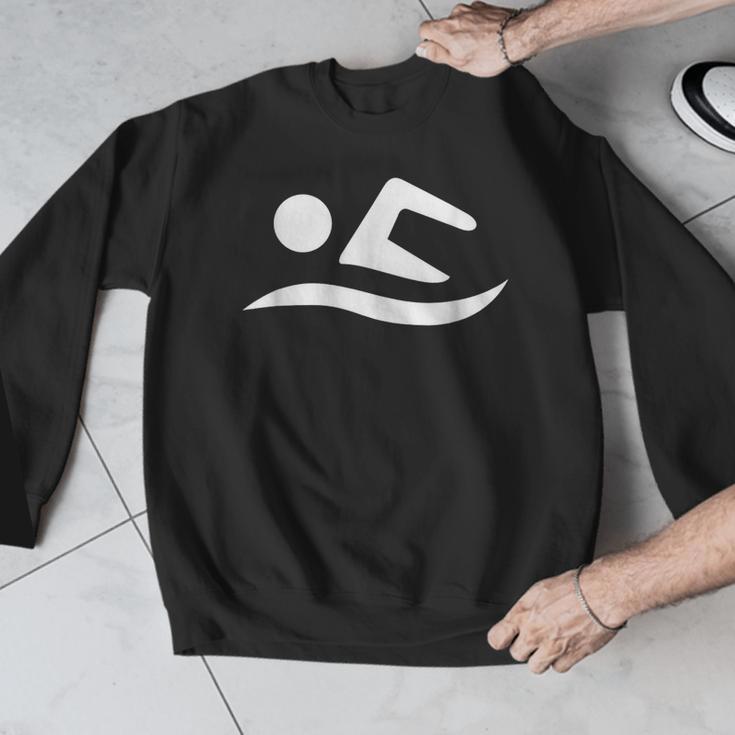 Swimming Silhouette Logo Men Graphic Sweatshirt Swimming Silhouette Logo Men Graphic Sweatshirt