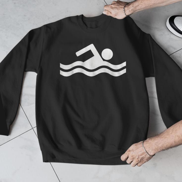 Swimming Symbol Men Graphic Sweatshirt Swimming Symbol Men Graphic Sweatshirt
