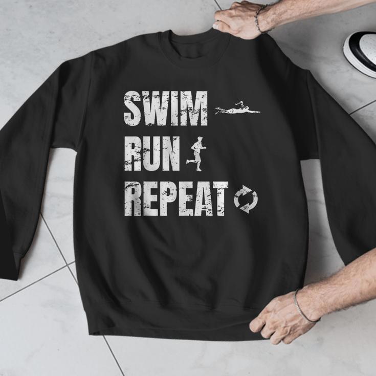 Swimrun Endurance Sports Swimming Running Swim Run Men Graphic Sweatshirt Swimrun Endurance Sports Swimming Running Swim Run Men Graphic Sweatshirt