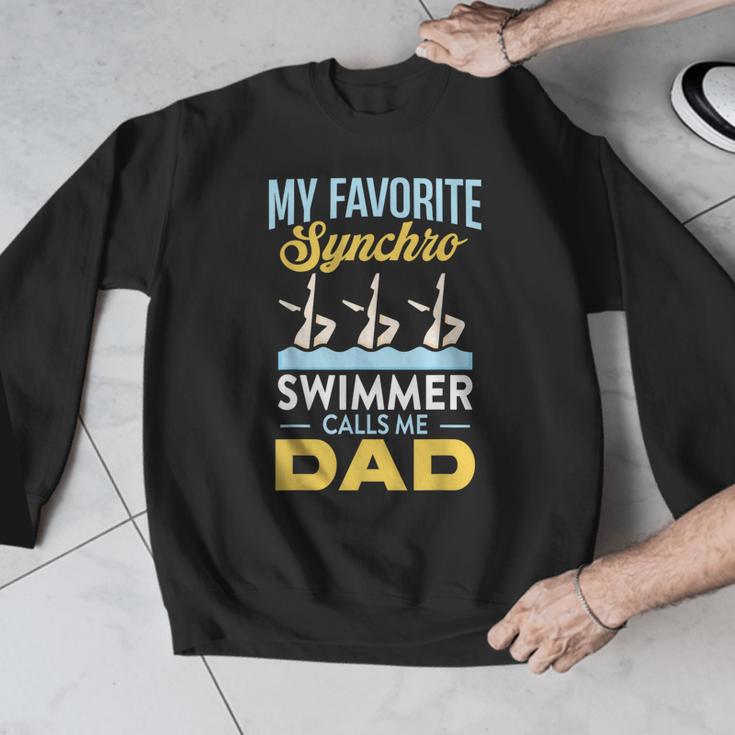Synchronized Swimming Dad Favorite Synchro Swimmer Artistic Men Graphic Sweatshirt