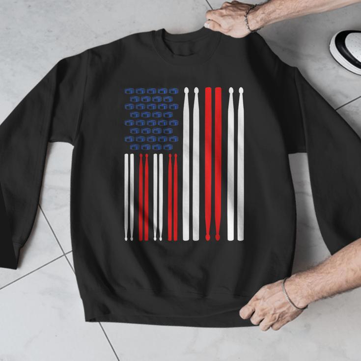 USA Flag Drummer Music Drum Kit Men Graphic Sweatshirt USA Flag Drummer Music Drum Kit Men Graphic Sweatshirt