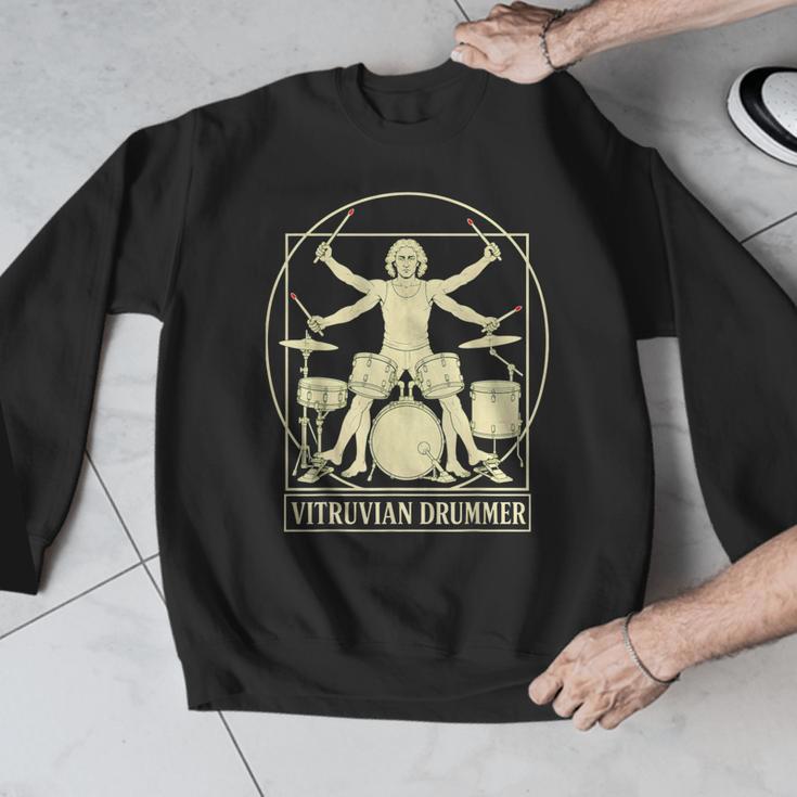 Vitruvian Drummer Drum Kit Music Lover Musician Men Men Graphic Sweatshirt Vitruvian Drummer Drum Kit Music Lover Musician Men Men Graphic Sweatshirt