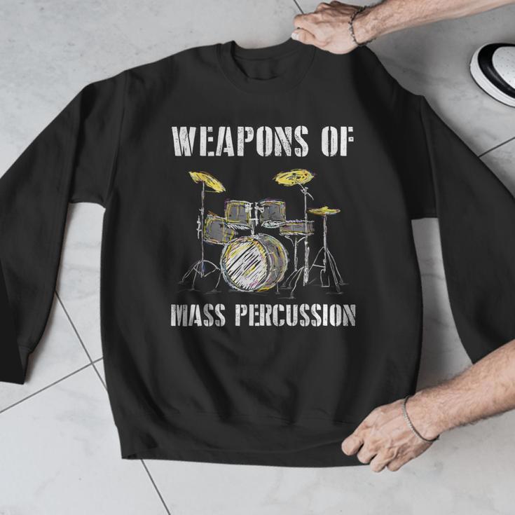 Weapons Of Mass Percussion Band Best Drummer Drum Kit Men Graphic Sweatshirt Weapons Of Mass Percussion Band Best Drummer Drum Kit Men Graphic Sweatshirt