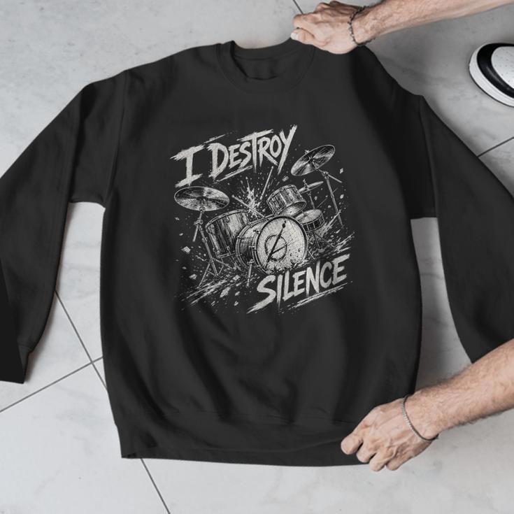 Women's Drum Kit I Destroy Silence Art Men Graphic Sweatshirt Women's Drum Kit I Destroy Silence Art Men Graphic Sweatshirt