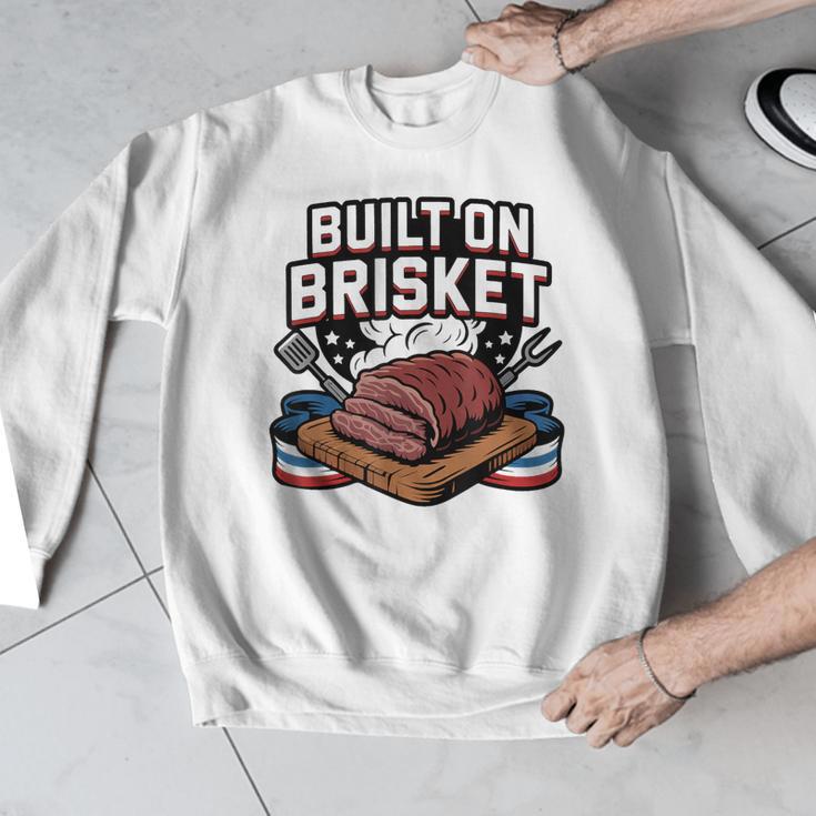 4th July BBQ Dad American Flag Brisket Smoke Men Graphic Sweatshirt
