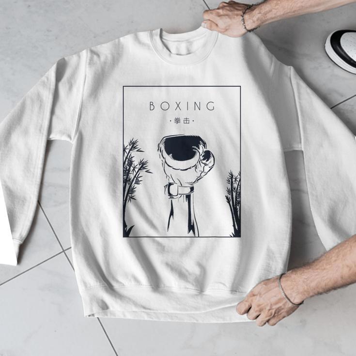 Boxing Chinese Hanzi Muay Thai Kickboxer Fan Boxing Men Graphic Sweatshirt