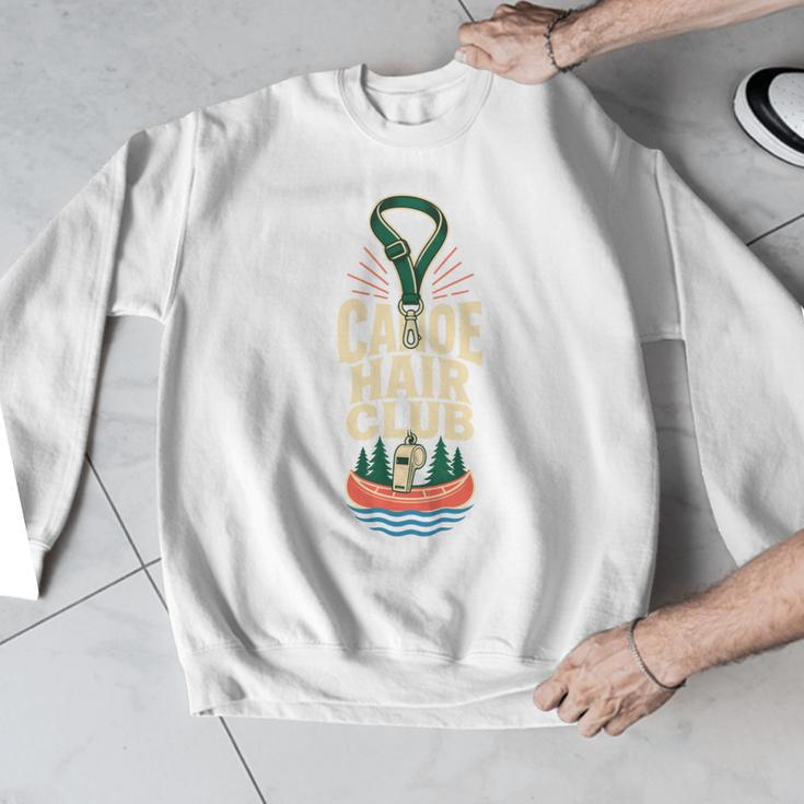 Canoe Hair Club Paddling Retro Comfort Colors Crop Top Men Graphic Sweatshirt