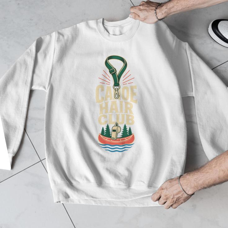 Canoe Hair Club Paddling Retro Men Graphic Sweatshirt