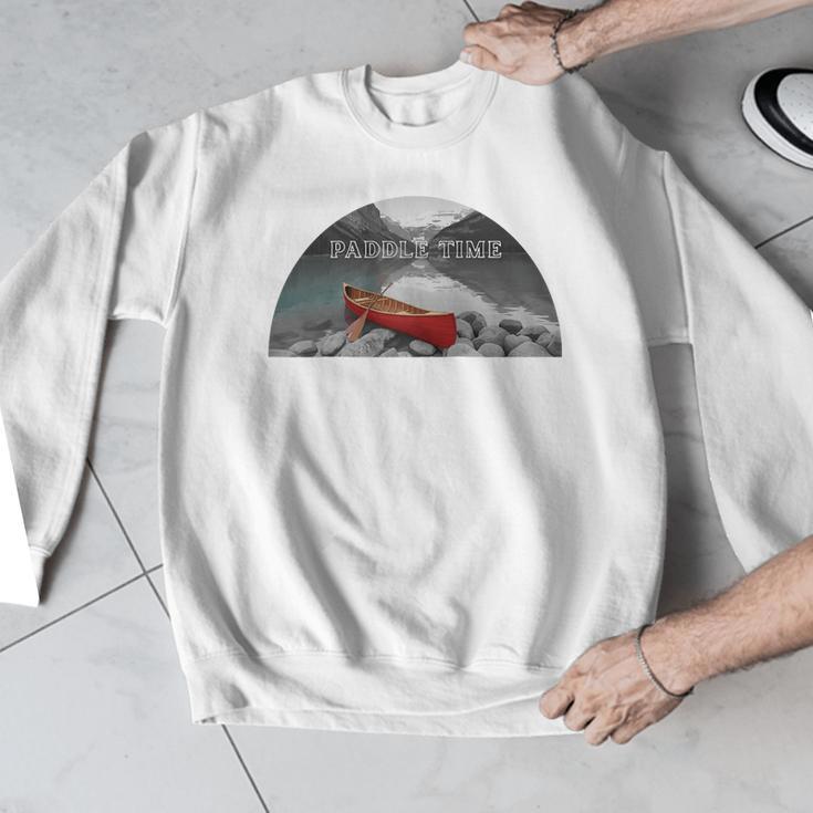 Canoe Lover Time To Paddle Raglan Baseball Tee Men Graphic Sweatshirt