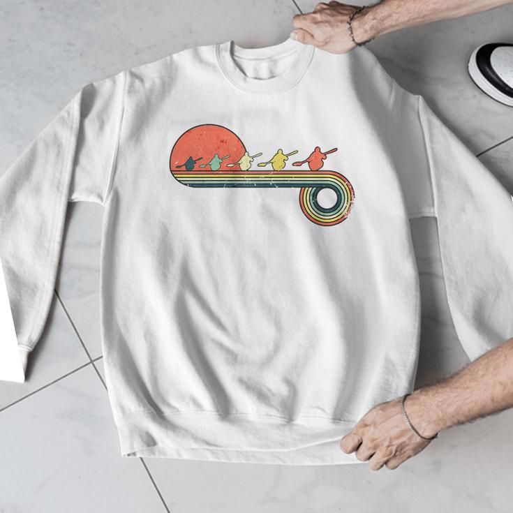 Canoe Retro Vintage Sunset Rainbow Raglan Baseball Tee Men Graphic Sweatshirt