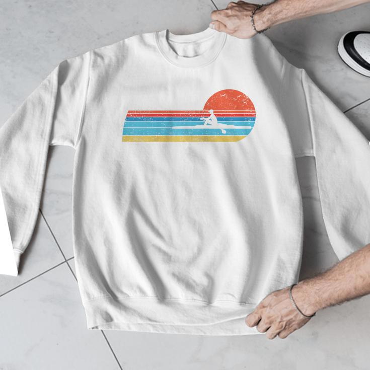 Canoes-Rowing Canoe-Rower Canoeing-Canoeist Vintage Canoes Raglan Baseball Tee Men Graphic Sweatshirt