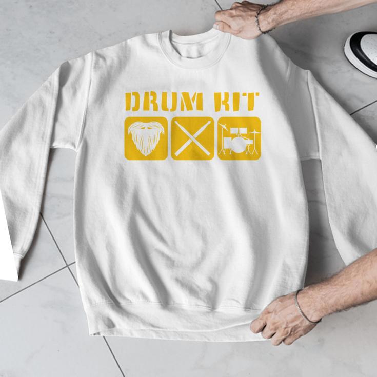 Drum Kit Band Drumming Drumsticks Musical Drums Men Graphic Sweatshirt