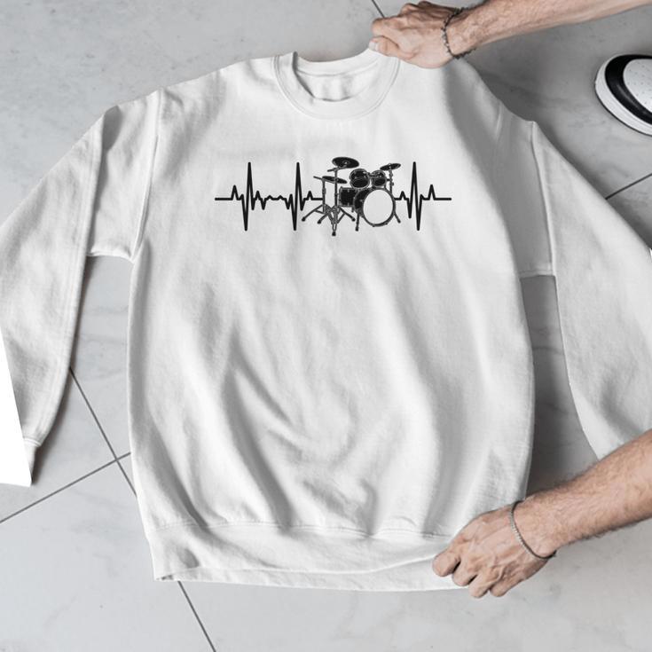 Drum Kit Pulse Line Rock Artist Drum Set Sweatshirt Men Graphic Sweatshirt