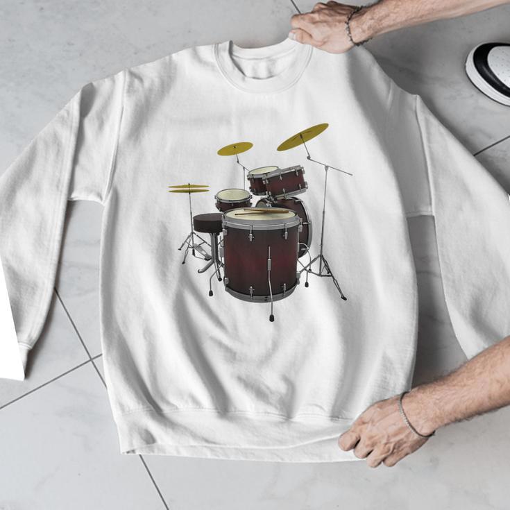 Drummer Drum Kit Premium Tri-Blend Men Graphic Sweatshirt